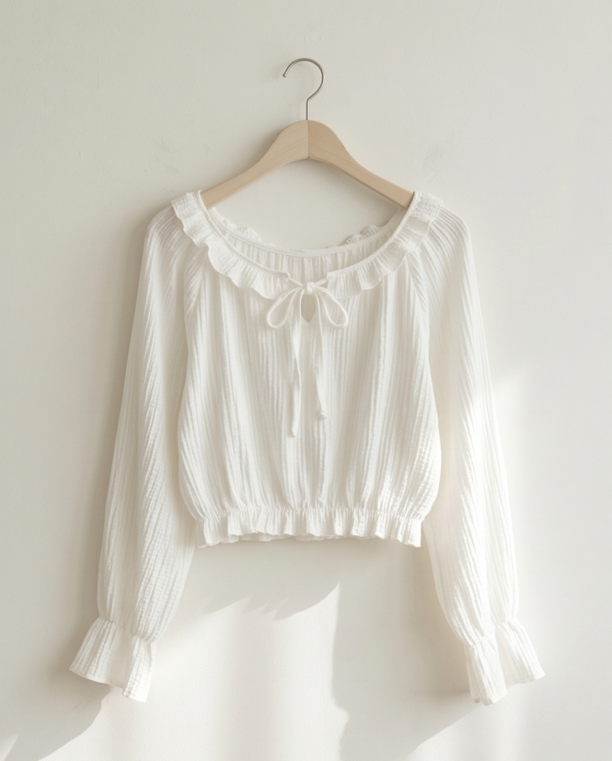Cloud white blouse (XS)