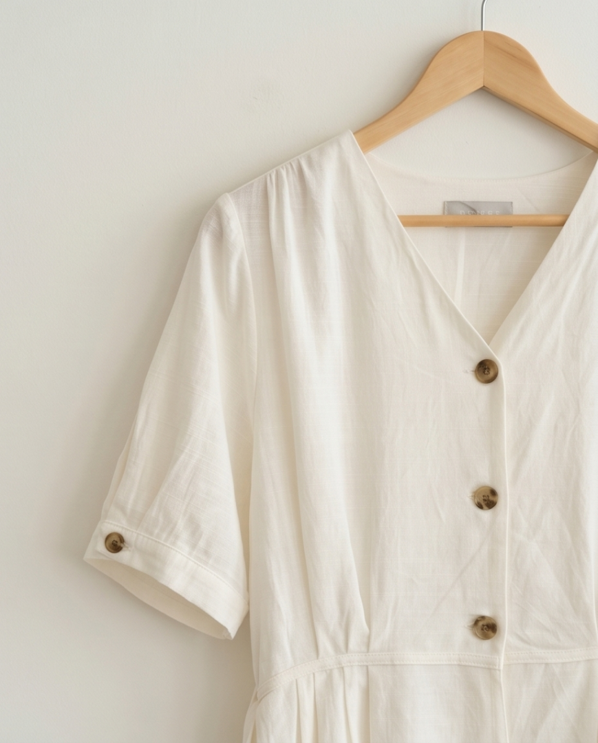 V neck linen blouse (M)