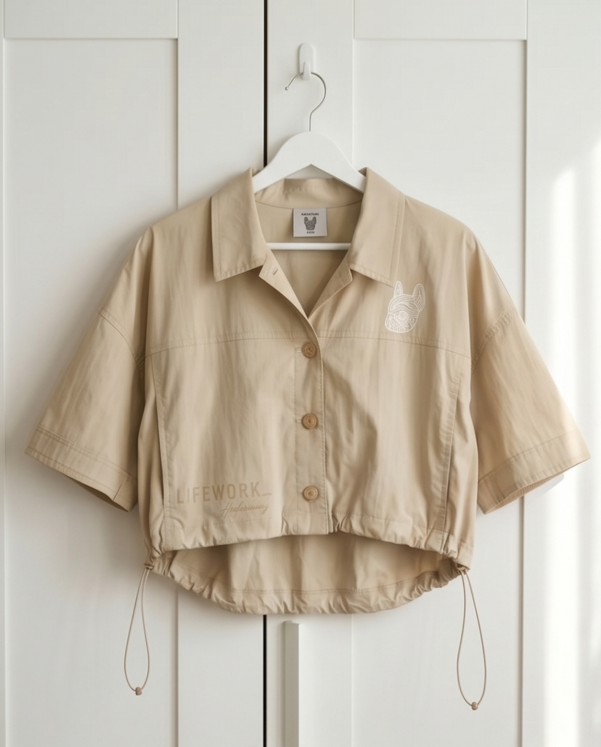 Brown crop top (S)