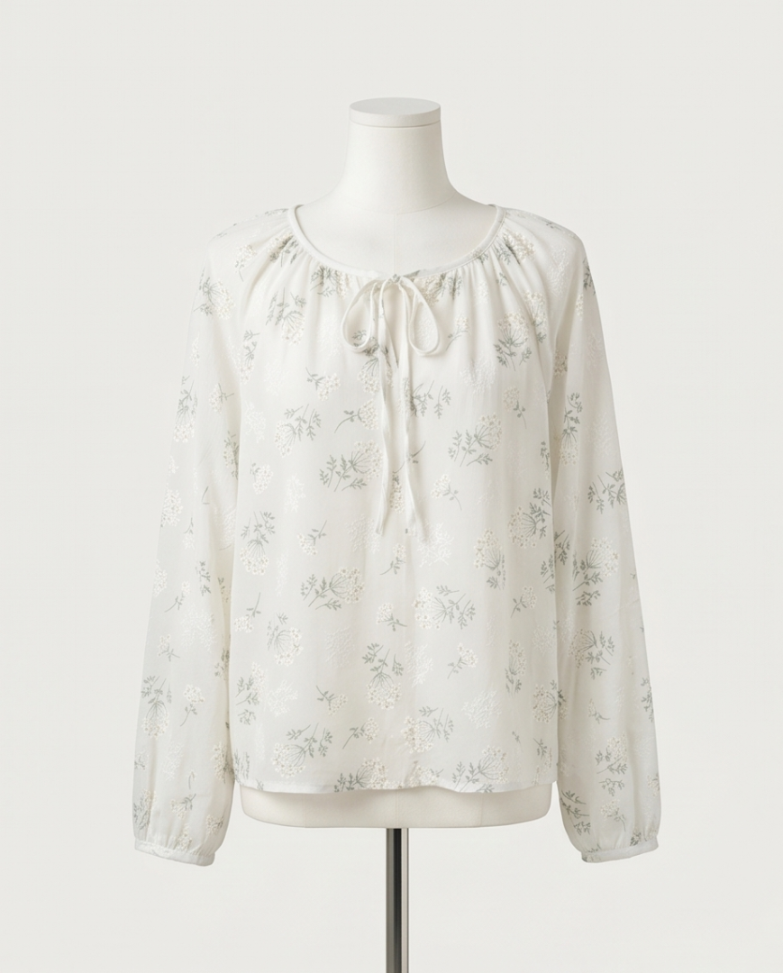 Grace floral long sleeved blouse (S)