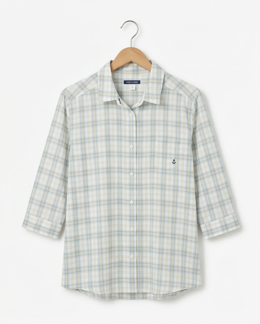 Coastal check long sleeved shirt (S)
