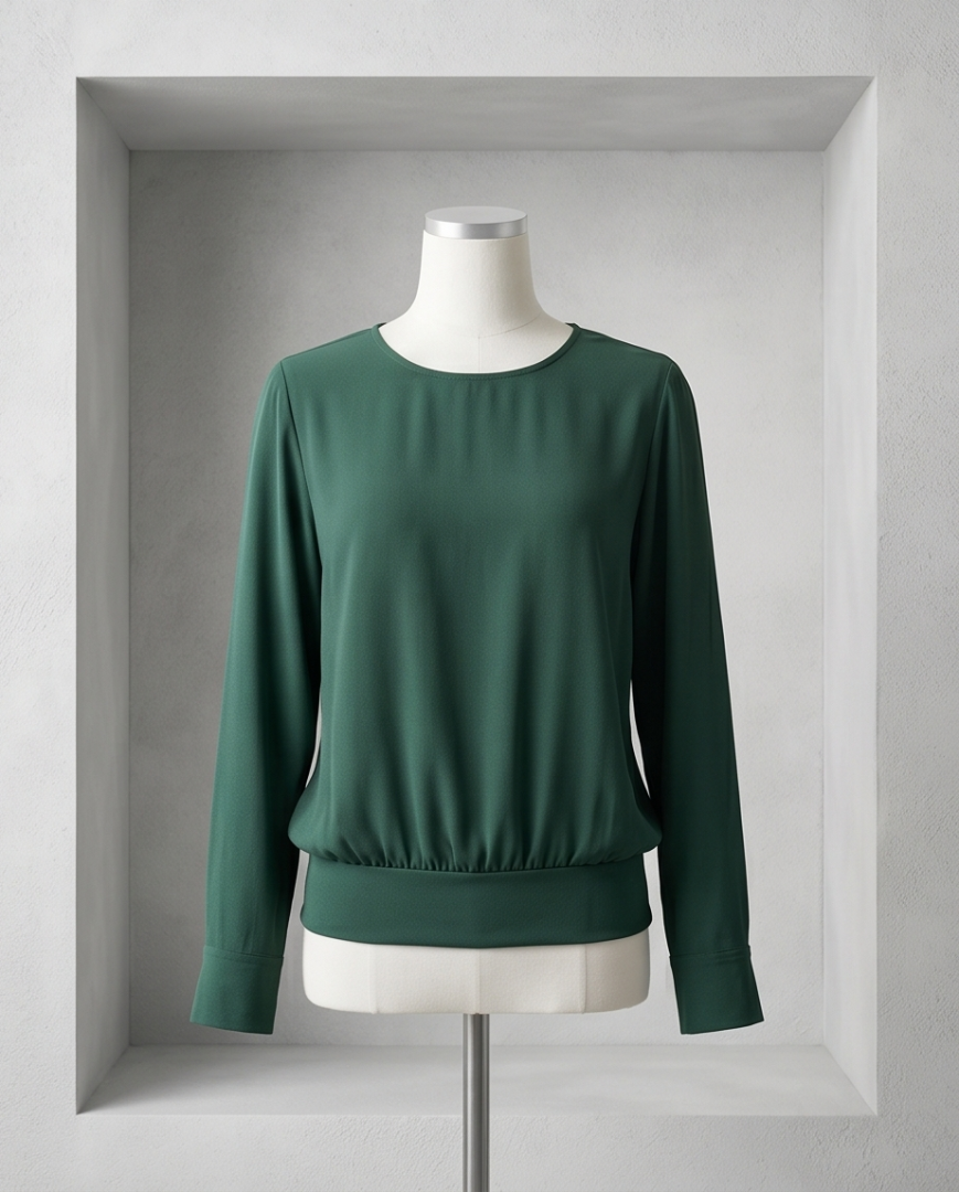 Green long sleeved blouse (M)