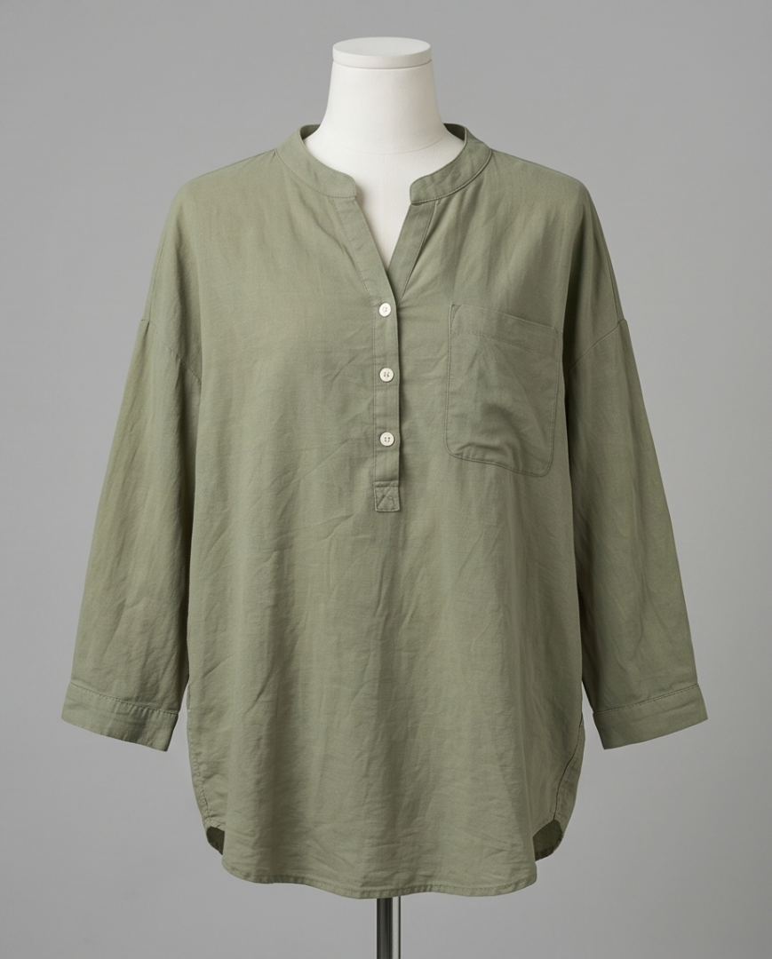 Macha long sleeved linen blouse (S)