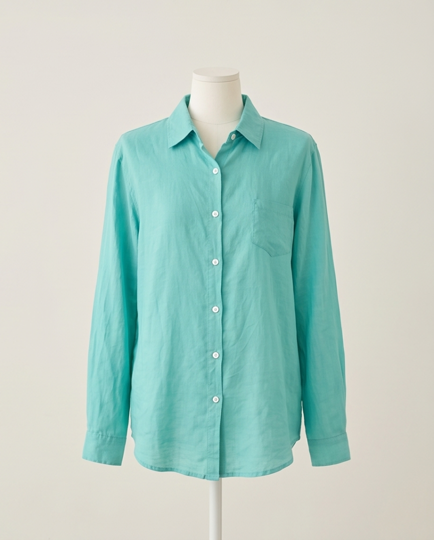 Fluorescent green long sleeved blouse (S)