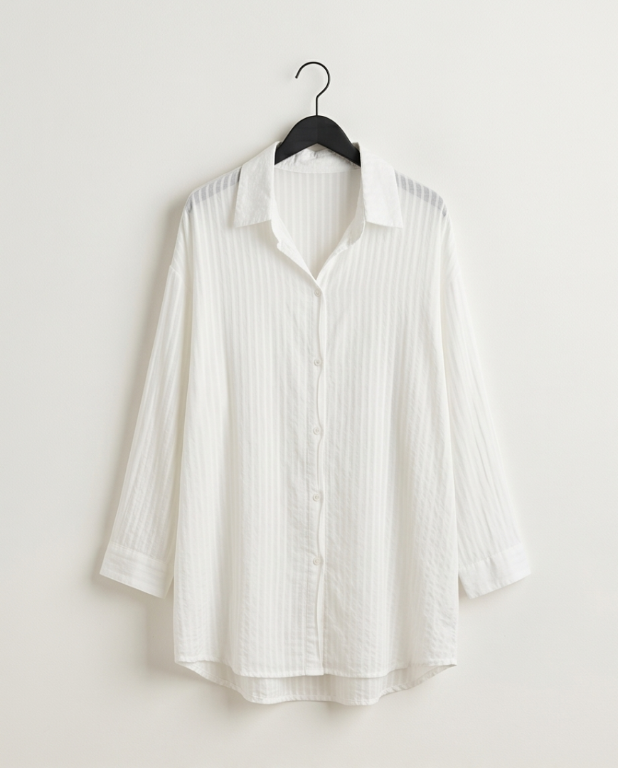 White silhouette long sleeved shirt (L)