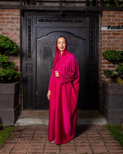 Ameena Abaya - Fuschia Pink