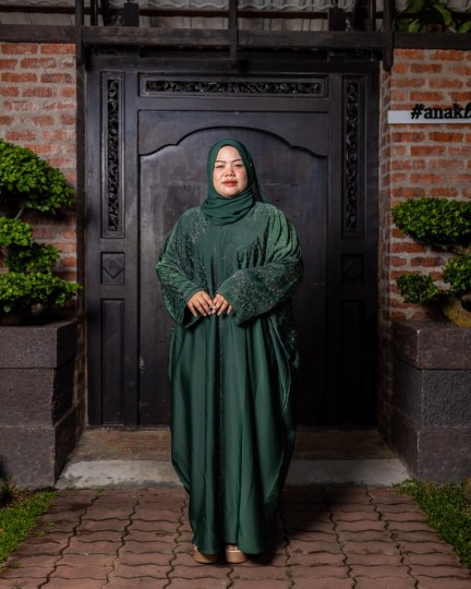 Ameena Abaya - Emerald Green