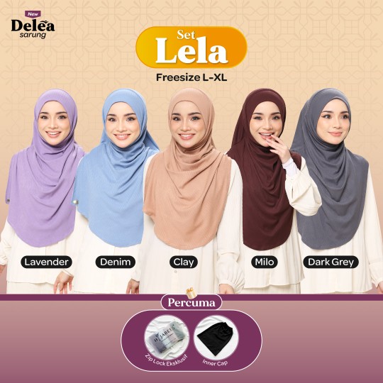 Delea Sarung - Set Lela - Readystock - Freesize L-XL