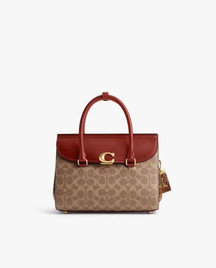 Coach Broome Carryall in Signature Canvas with Snakeskin Detail﻿