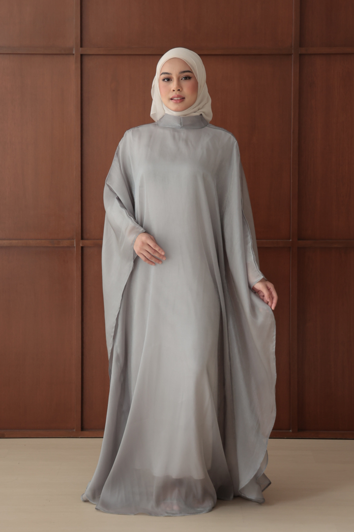 Noor Abaya Caftan Silver - Image 1