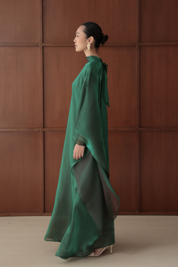 Noor Abaya Caftan Emerald - Image 3