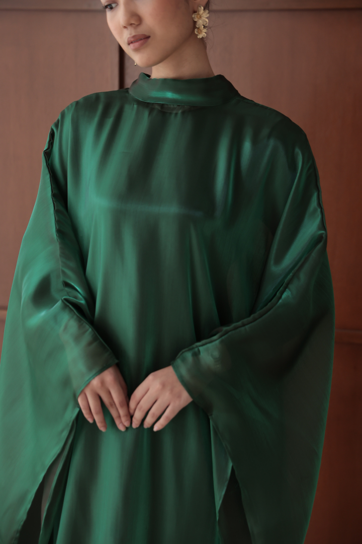 Noor Abaya Caftan Emerald - Image 4