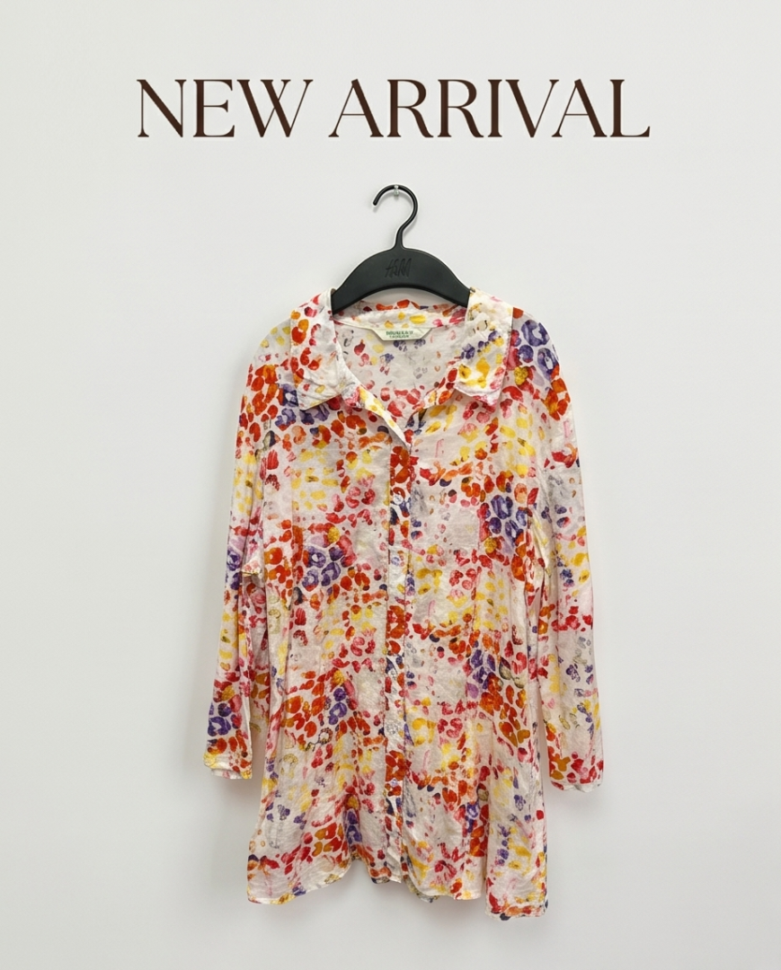 Sunset bloom long sleeved blouse (S)