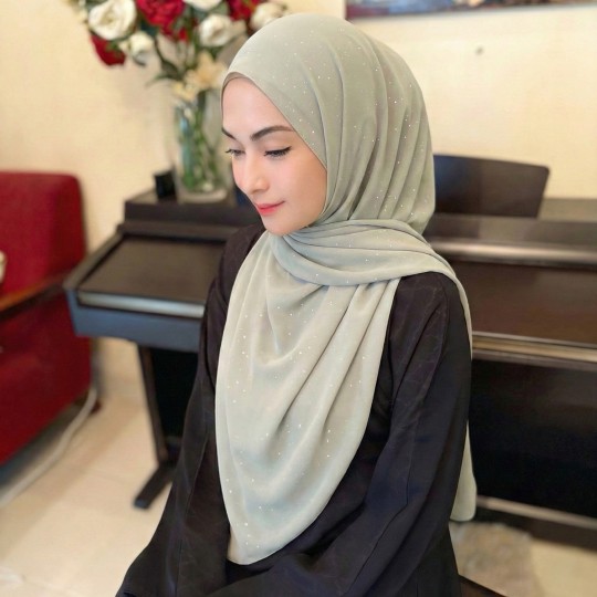 ADARAA GLITTER DUSTY GREEN