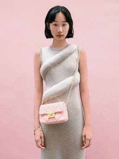 READY STOCK: Quilted Box Top Handle Bag