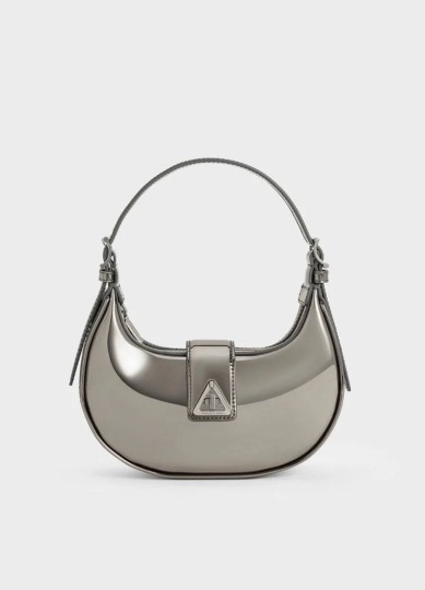 READY STOCK: Trice Metallic Accent Belted Shoulder Bag