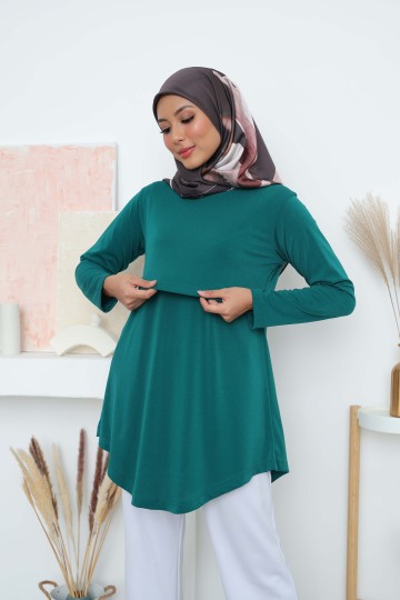 PLAIN BLOUSE EMERALD GREEN