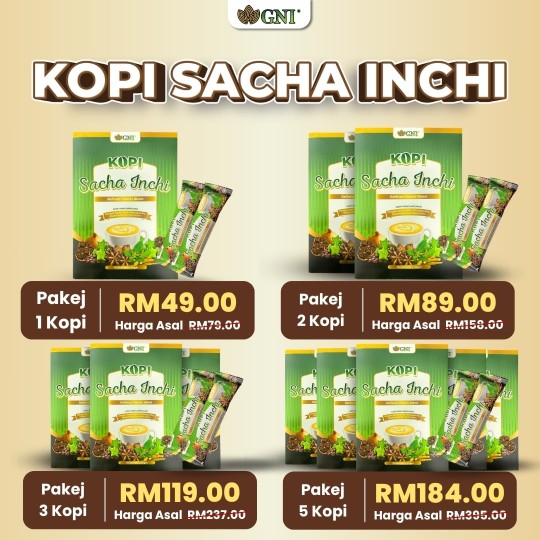Kopi Sacha Inchi Pakej Baru