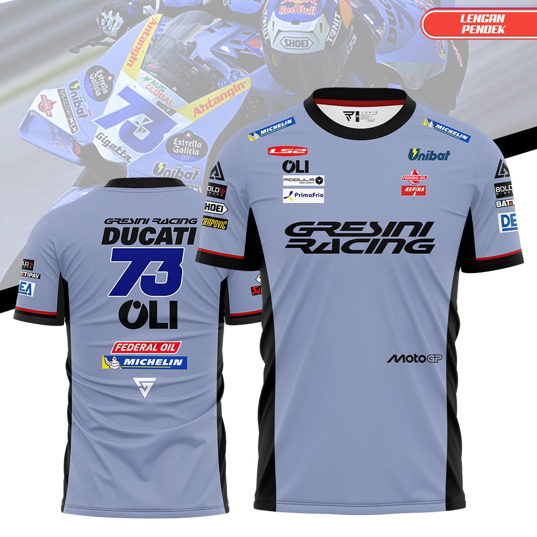 TSHIRT GRESINI 73 LENGAN PENDEK MOTOGP 2025