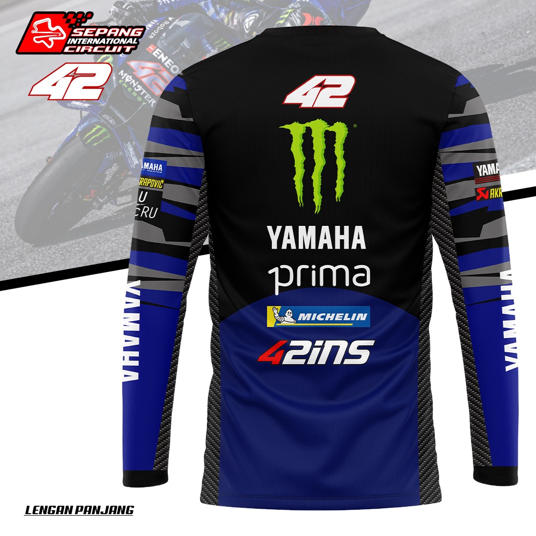 TSHIRT 42 ALEX RINS TEAM YAMAHA LENGAN PANJANG MOTOGP 2025