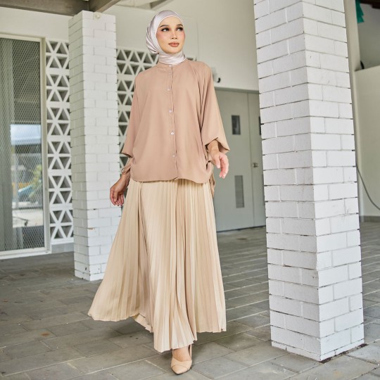 SKIRT PLEATED NUDE