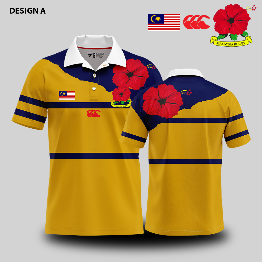 JERSEY RUGBY BUNGA RAYA COLLAR
