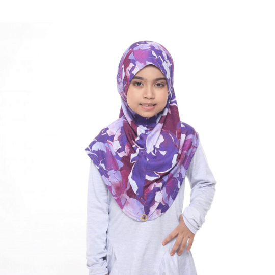 KIDS SARUNG BLOSSOM PRINTED MAROON