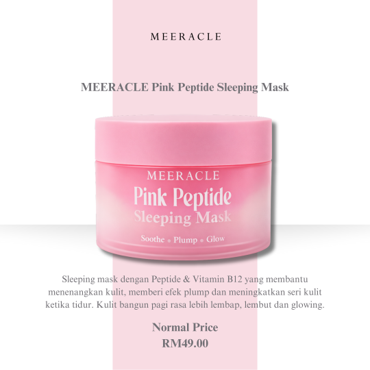 MEERACLE Pink Peptide Sleeping Mask with Vitamin B12