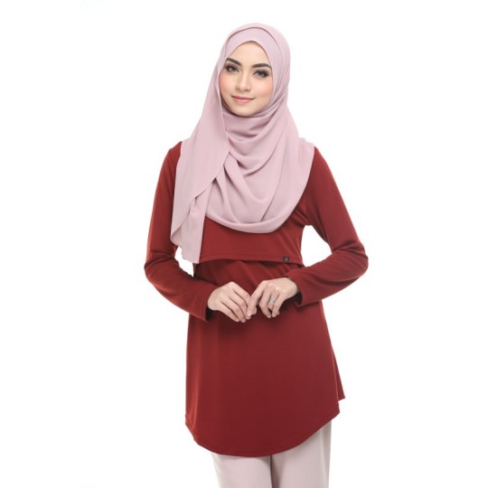PLAIN BLOUSE MAROON