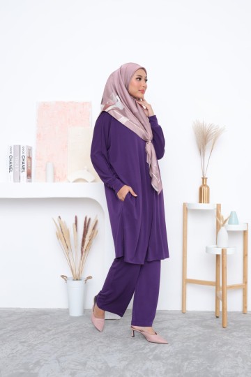 SUIT PLAIN ELENA DARK PURPLE (NO BREASTFEEDING ACSESS)