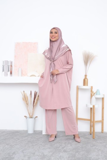 SUIT PLAIN ELENA PINK BLUSH (NO BREASTFEEDING ACSESS)