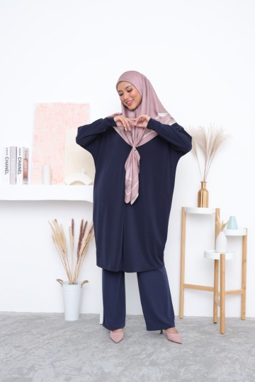 SUIT PLAIN ELENA NAVY BLUE (NO BREASTFEEDING ACSESS)