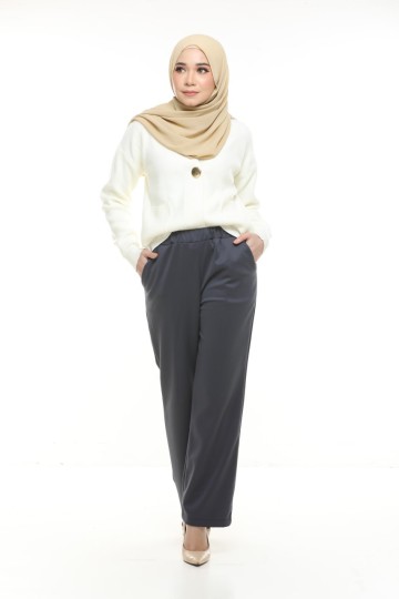 STRAIGHT CUT PANTS DARK GREY