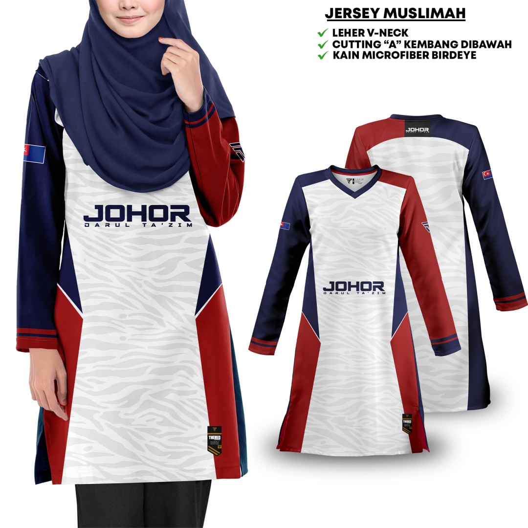 2025 JOHOR MUSLIMAH SHIRT BIRDEYE JERSEY 165GSM