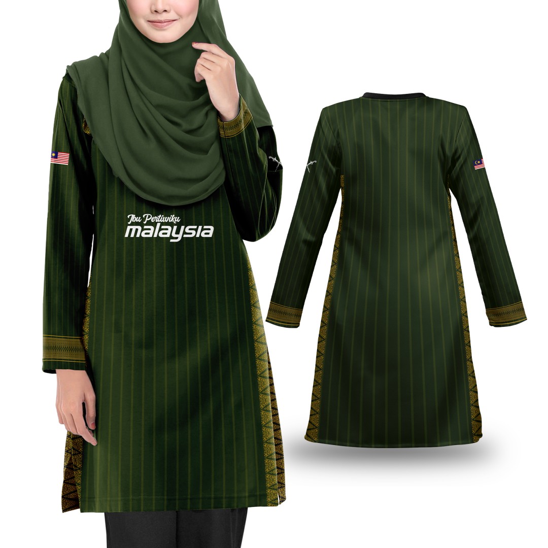 TSHIRT MUSLIMAH EDISI SONGKET HIJAU