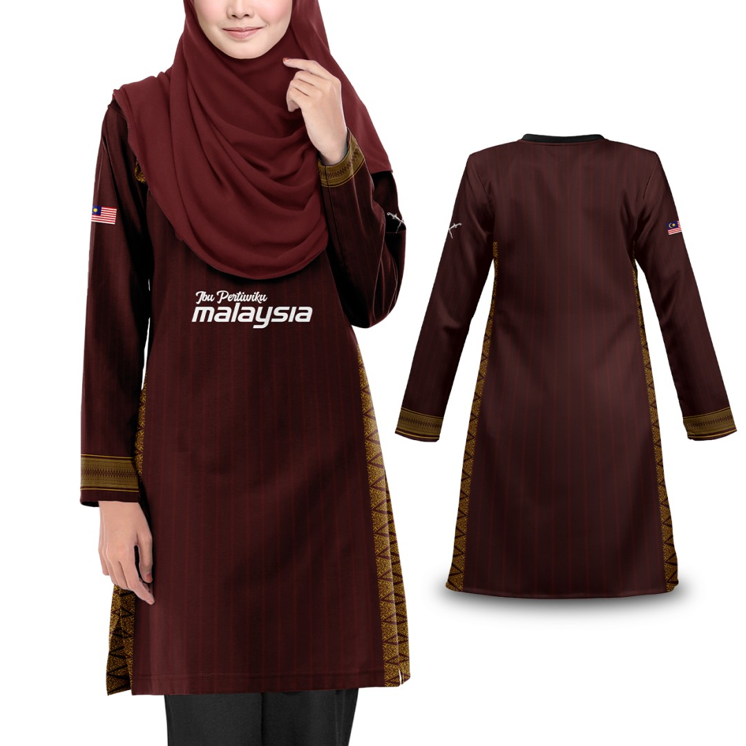 TSHIRT MUSLIMAH EDISI SONGKET MEROON