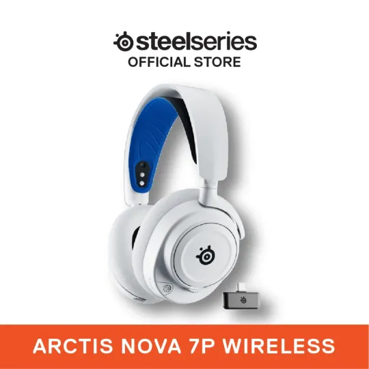 SteelSeries Arctis Nova 7P Wireless PlayStation Bluetooth Gaming Headset - White 61561 (Playstation)