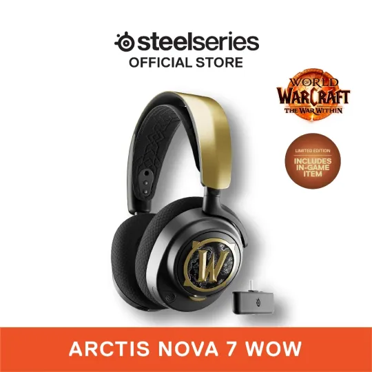 SteelSeries Arctis Nova 7 WOW Edition Spatial Surround Sound Wireless Gaming Headset 61558