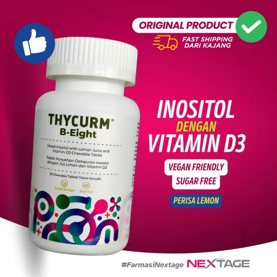 THYCURM B-Eight B8 Chewable (30s) - Myo-Inositol 1000mg + Vitamin D3 1000IU - Nextage