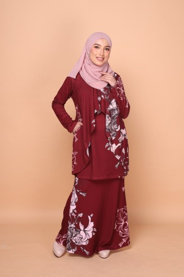 READY STOCK GLORIA RAYA BURGUNDY MOMMY