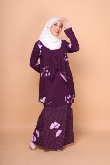 READY STOCK GLORIA RAYA DARK PURPLE MOMMY