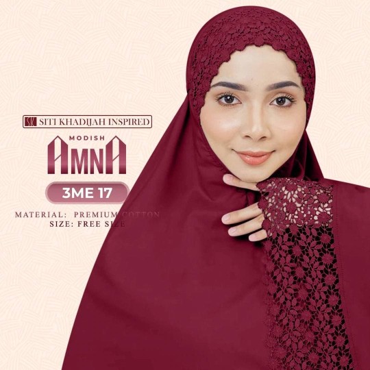 Exclusive Telekung Amna Inspired by SK Maroon