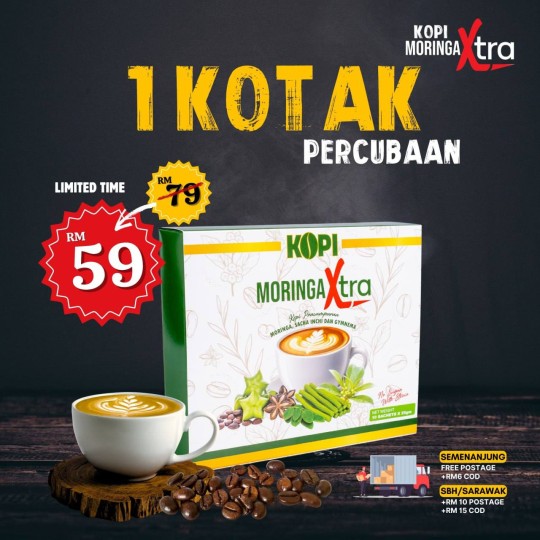 Kopi Moringa Xra - Percubaan 1 Kotak