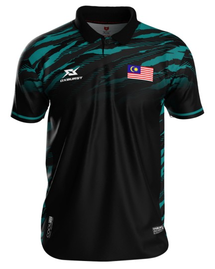 Polo Turquoise Tiger Stripes