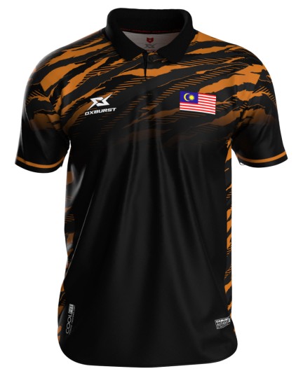 Polo Orange Tiger Stripes