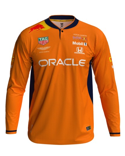 Long Sleeve Henley RB Orange