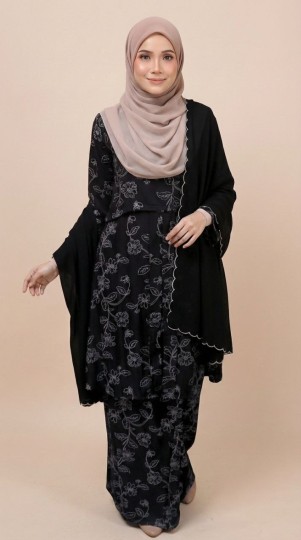 PRE-ORDER MOMMY KURUNG BAKAWALI BLACK