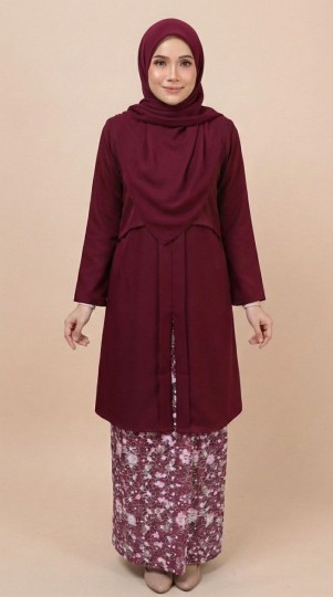PRE-ORDER MOMMY KURUNG ANUM BURGUNDY