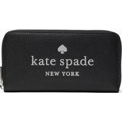 Kate Spade Ella Large Continental Pebbled Leather Wallet Black