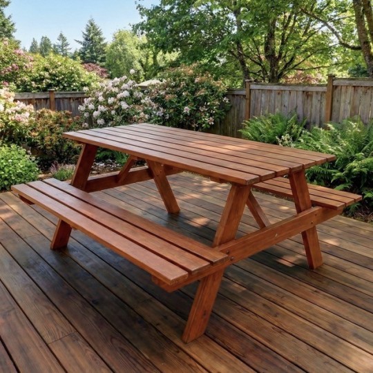 SOLID WOOD PICNIC TABLE 5ft X 5ft (PRE-ORDER)